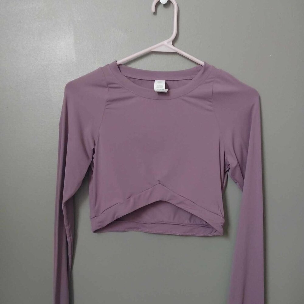 Alphalete Purple cropped long sleeve Size small